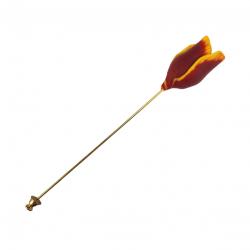 Yellow Tipped Red Tulip Stick Pin
