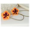 Orange Hawaiian Hibiscus Earrings