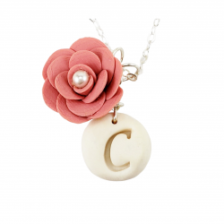 Camellia Initial Necklace