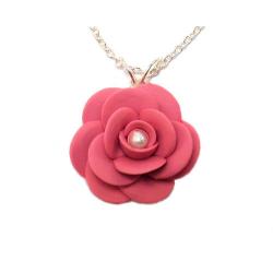 Camellia Flower Pendant Necklace