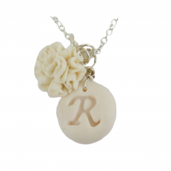 Carnation Initial Necklace