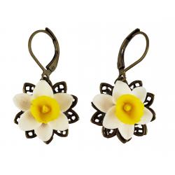 Daffodil Filigree Dangle Earrings
