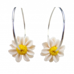 Daisy Hoop Earrings