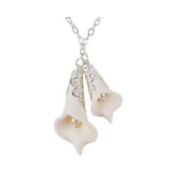 Double Calla Lily Charms Necklace