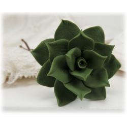 Green Succulent Hair Pin