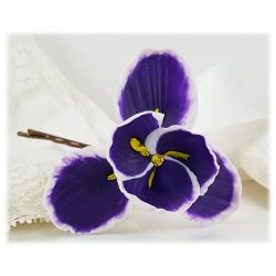Purple Iris Hair Pins