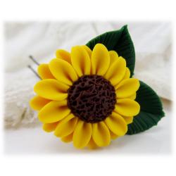 Sunflower Leaf Hair Pin