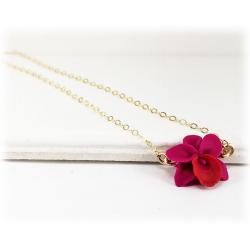 Tiny Orchid Necklace-More Colors