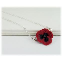 Tiny Pansy Simple Necklace