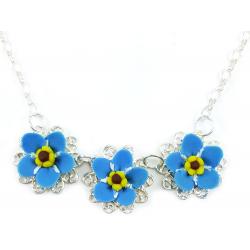 Trio Forget Me Not Necklace