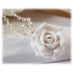 White Rose Necklace