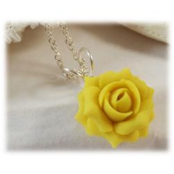 Yellow Rose Necklace