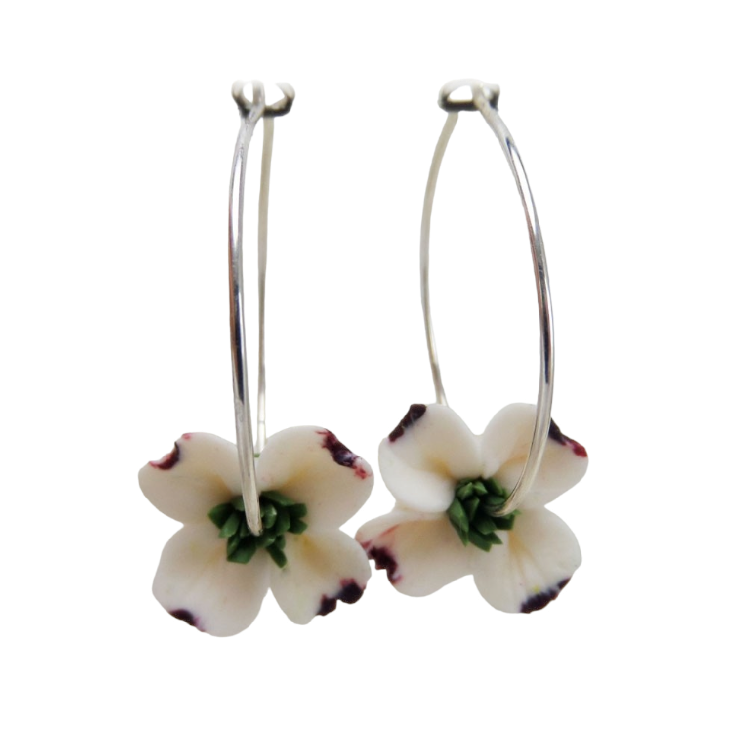 Dogwood Flower Hair Pin Set of 2 - Style #659 Antique Silver