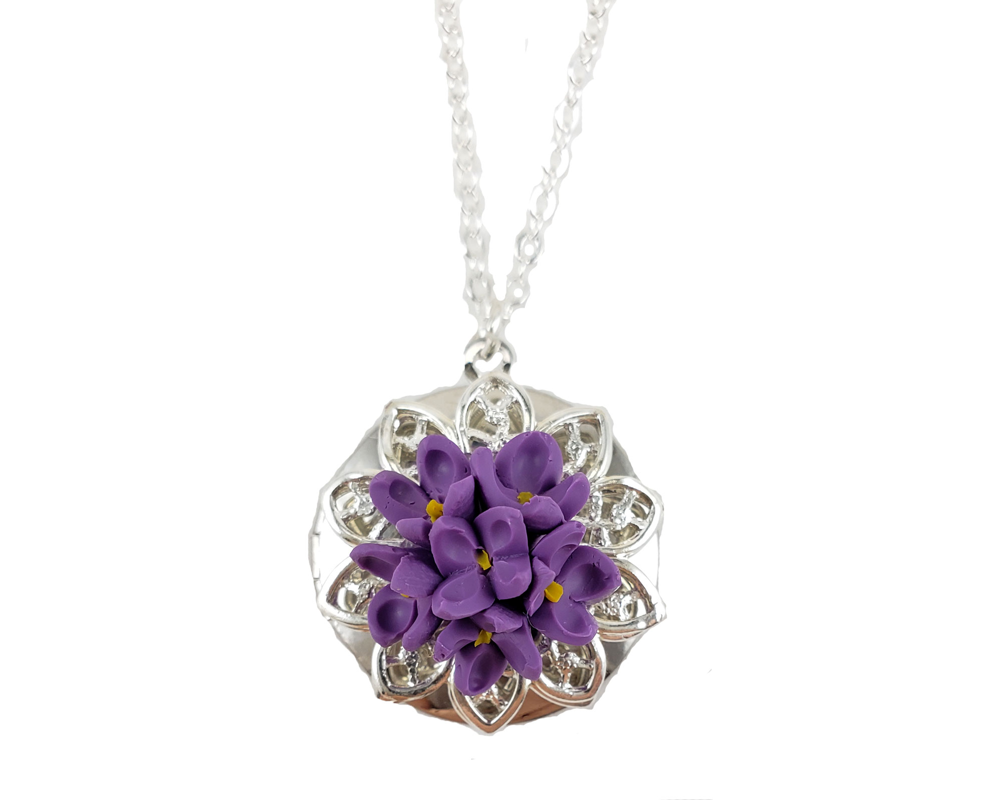 Lilac Locket Necklace