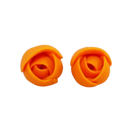 Tiny Orange Flower Earrings