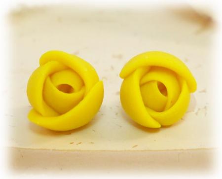 Tiny Yellow Flower Earrings