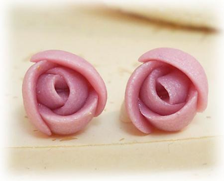 Pink Small Flower Bud Earrings