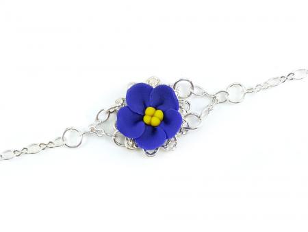 African Violet Clasp Bracelet