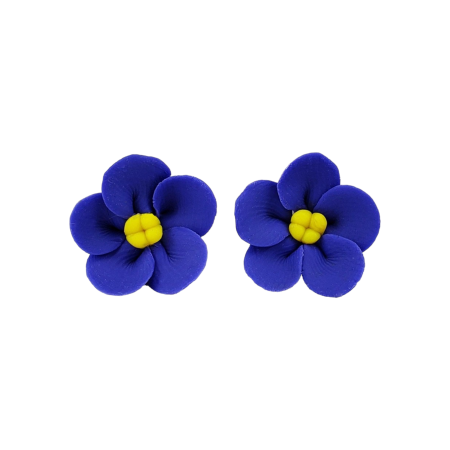 African Violet Stud Earrings