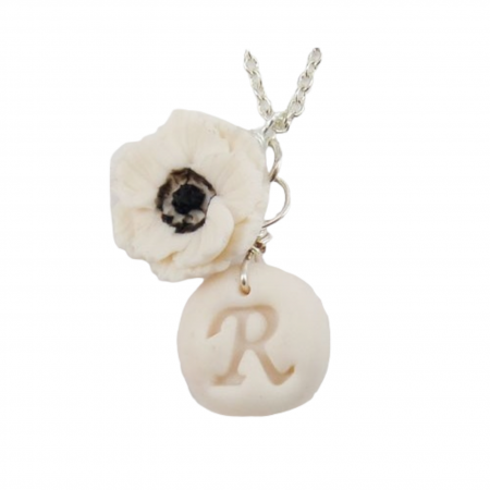 Anemone Initial Necklace