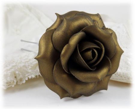 Bronze Rose Hair Pin