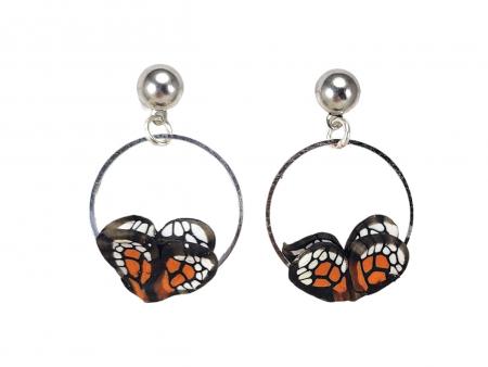 Butterfly Circle Hoop Earrings