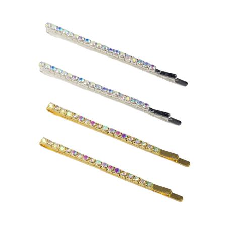 Iridescent Winter Wedding Rhinestone Hair Pins