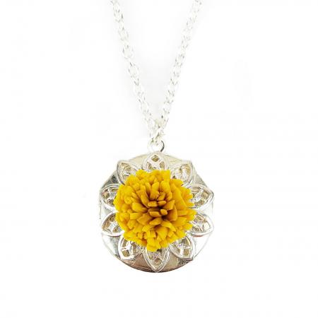 Dandelion Locket Necklace