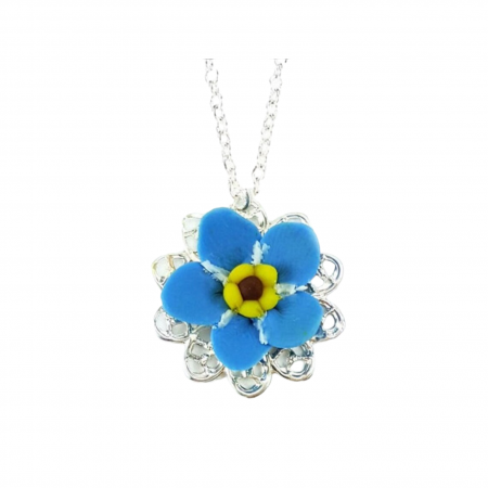 Forget Me Not Charm Necklace