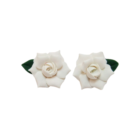 Gardenia Leaf Stud Earrings