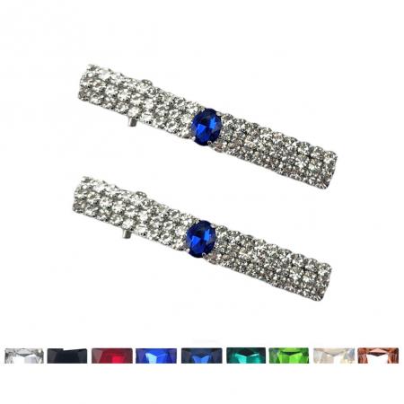 Gem Center Rhinestone Hair Clips