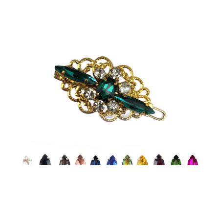 Gold Mini Rhinestone Barrette