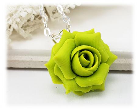 Green Rose Necklace