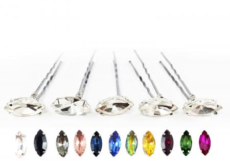 Marquise Rhinestone Hair Pins