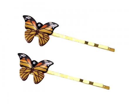 Monarch Butterfly Hair Pins