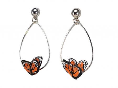 Monarch Butterfly Teardrop Earrings