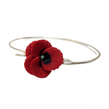 Pansy Sterling Silver Bracelet