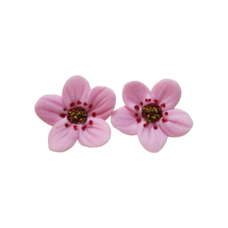 Pink Cherry Blossom Stud Earrings