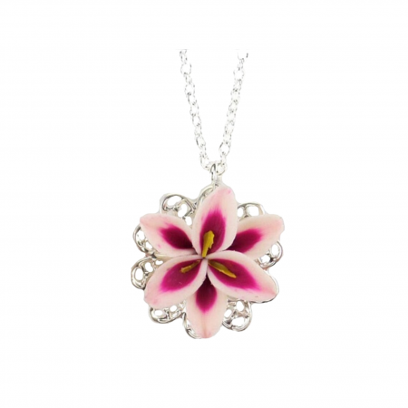 Stargazer Lily Charm Necklace