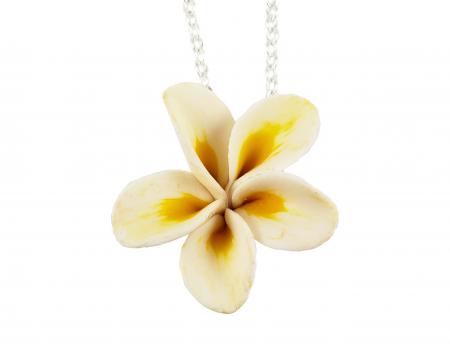 Plumeria Flower Pendant Necklace