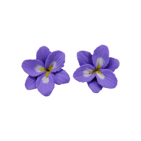 Purple Freesia Stud Earrings