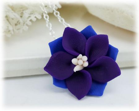 Purple Larkspur Necklace