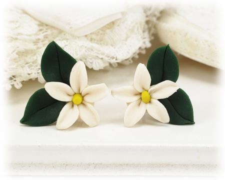 Realistic Jasmine leaf Earrings