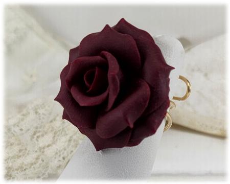 Garnet Red Rose Ring
