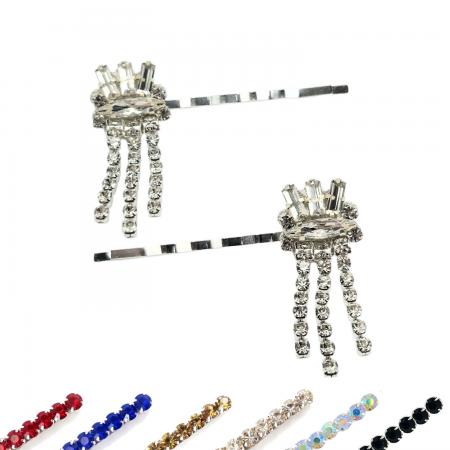 Rhinestone Tassel Hair Pins