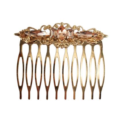 Rose Gold Rhinestone Hair Comb