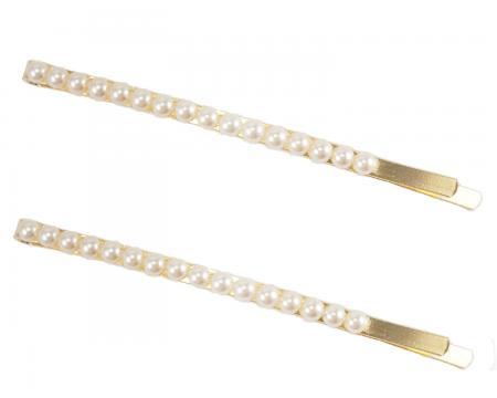 Slim Long Pearl Rhinestone Hair Pins