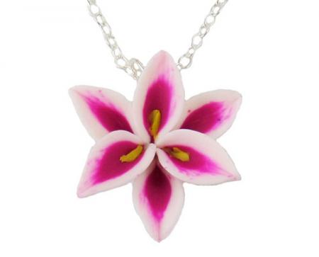 Lily Flower Pendant Necklace