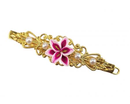 Stargazer Lily Filigree Barrette