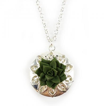 Succulent Silver Locket | Succulent Jewelry